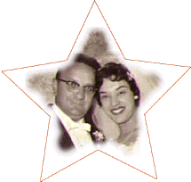 Wedding couple with stars in their eyes