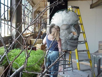 Creating a living plant sculpture at the Space