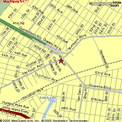 Map showing 42-16 West Street
